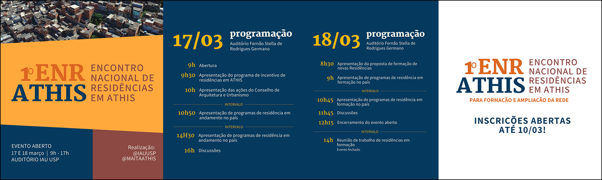 Inscrições Abertas para o 1º Encontro Nacional de Residências em ATHIS